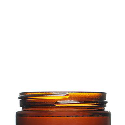 2oz (60ml) Amber Glass Straight Sided Cream Jar Modular Round - 53-400 Neck
