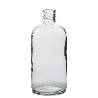 8oz (240ml) Flint Boston Round Glass Bottle - 24-400 Neck